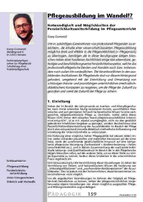 Pflegeausbildung im Wandel! ?