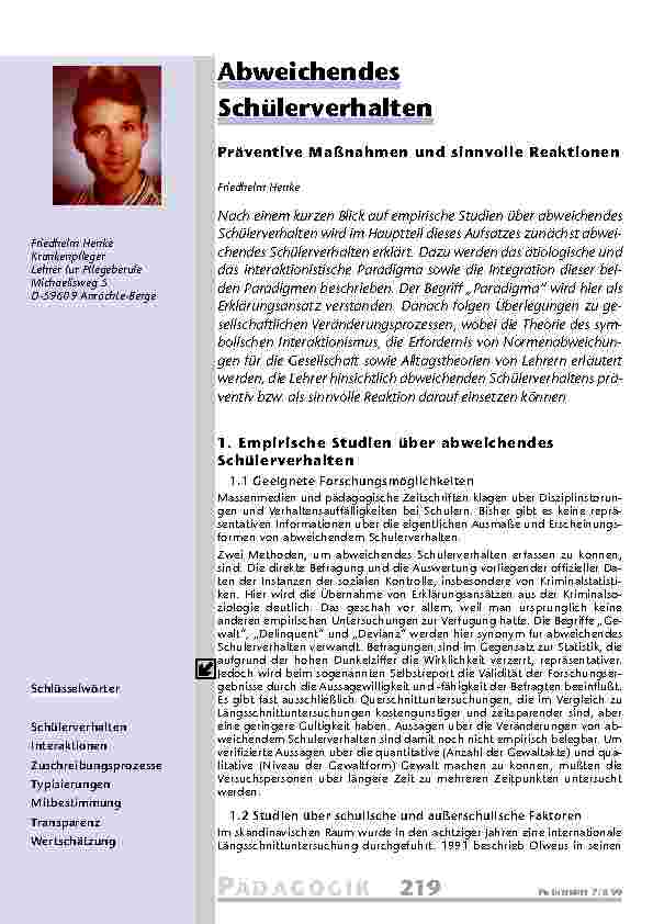 Abweichendes Schülerverhalten