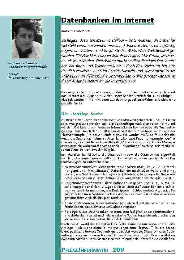 Datenbanken im Internet