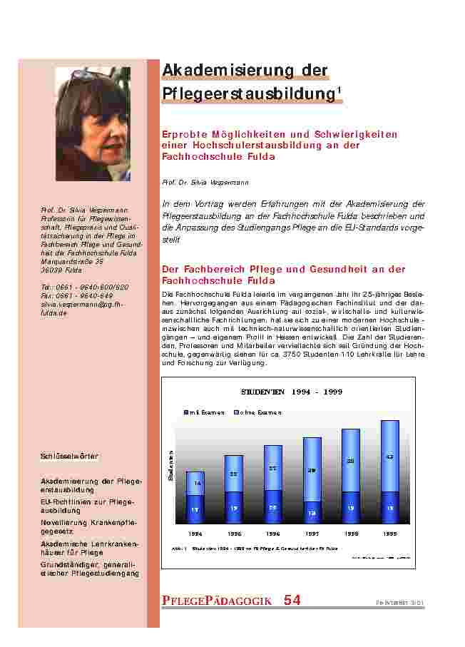 Akademisierung der Pflegeerstausbildung