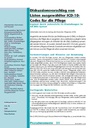 Diskussionsvorschlag von Listen ausgewählter ICD-10-Codes für die Pflege