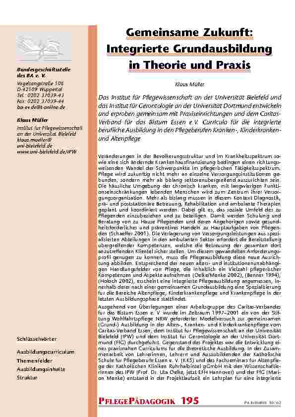 Gemeinsame Zukunft: Integrierte Grundausbildung in Theorie und Praxis