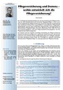 Pflegeversicherung und Demenz –wohin entwickelt sich diePflegeversicherung?