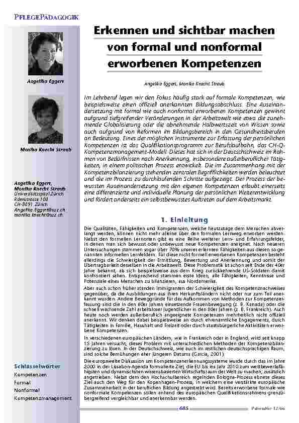 Erkennen und sichtbar machenvon formal und nonformalerworbenen Kompetenzen