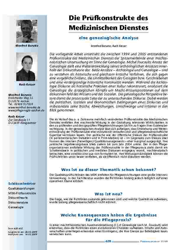 Die Prüfkonstrukte des Medizinischen Dienstes – eine genealogische Analyse