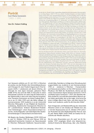 Porträt Curt Maria Genewein * 1921 – † 1991