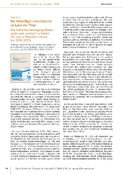 Rezension: Ein freiwilliger Lebensabend im Land der Täter