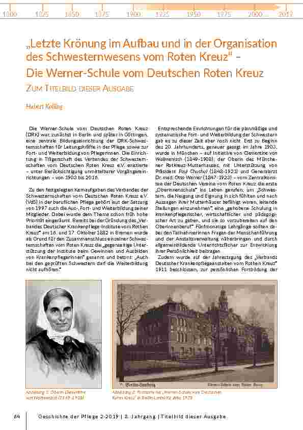 „Letzte Krönung im Aufbau und in der Organisation des Schwesternwesens vom Roten Kreuz“ – Die Werner-Schule vom Deutschen Roten Kreuz
