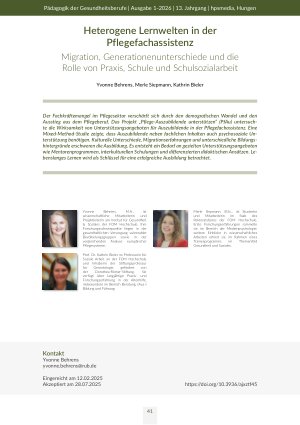 Heterogene Lernwelten in der Pflegefachassistenz Migration, Generationenunterschiede und die Rolle von Praxis, Schule und Schulsozialarbeit