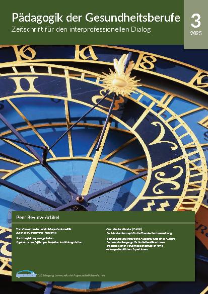 [doc_560625] Pädagogik der Gesundheitsberufe 3-2025