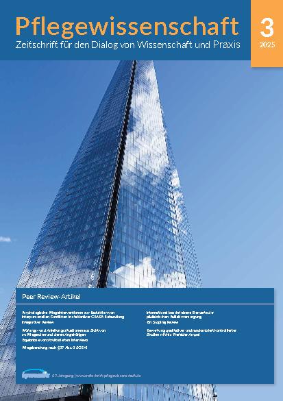 Pflegewissenschaft Ausgabe 3-2025