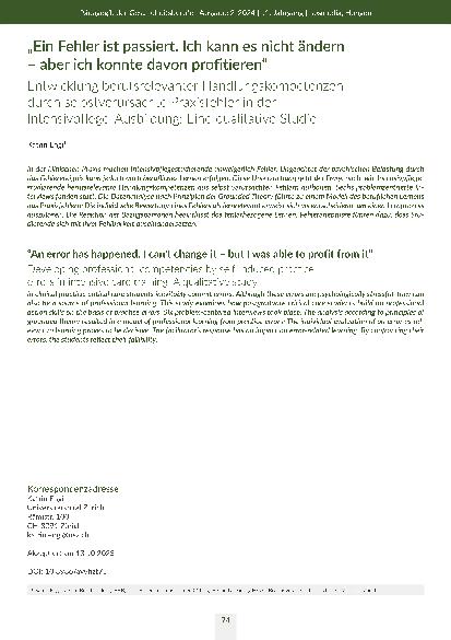 „Ein Fehler ist passiert. Ich kann es nicht ändern – aber ich konnte davon profitieren.“