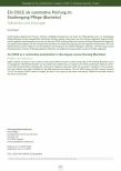 [doc_239413] Ein OSCE als summative Prüfung im Studiengang Pflege (Bachelor) Fallstricke und Lösungen
