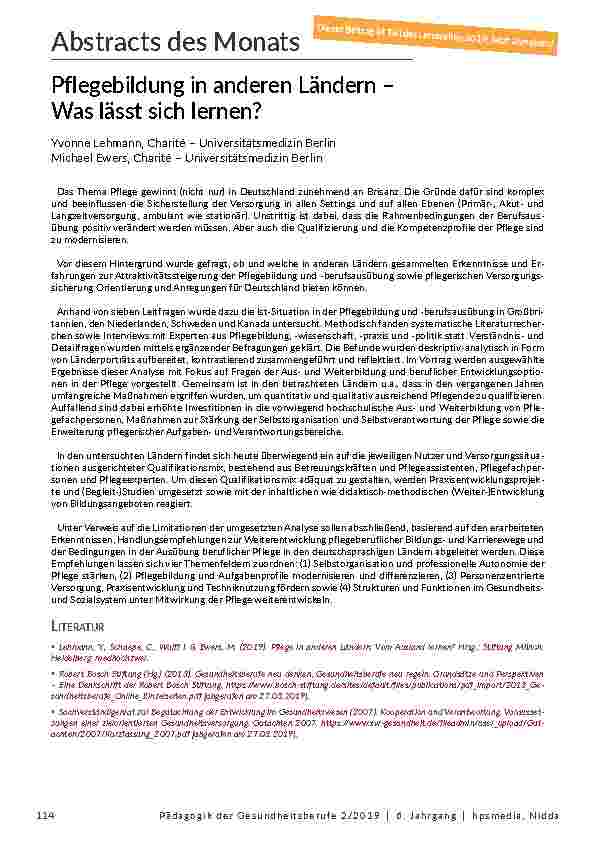 Abstracts des Monats