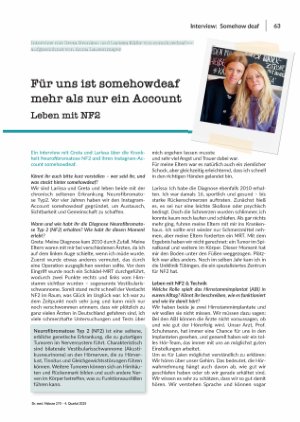 Für uns ist somehowdeaf mehr als nur ein Account Leben mit NF2