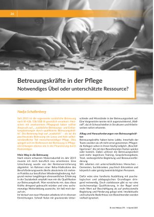 Betreuungskräfte in der Pflege Notwendiges Übel oder unterschätzte Ressource?