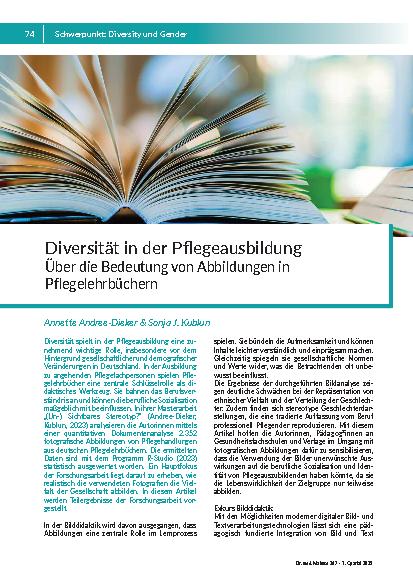 Diversität in der Pflegeausbildung. Über die Bedeutung von Abbildungen in Pflegelehrbüchern