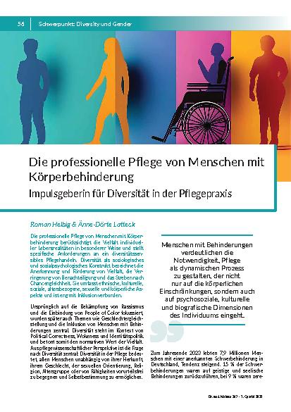Die professionelle Pflege von Menschen mit Körperbehinderung. Impulsgeberin für Diversität in der Pflegepraxis