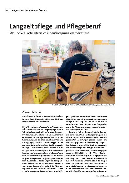 Langzeitpflege und Pflegeberuf: Wo und wie sich Österreich einen Vorsprung erarbeitet hat.