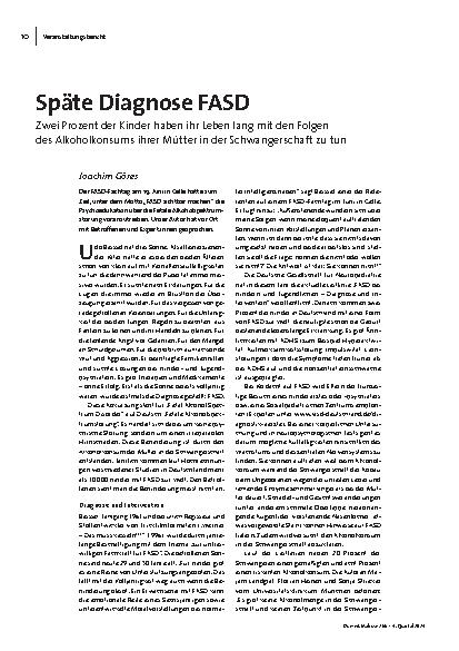 Späte Diagnose FASD: Zwei Prozent der Kinder haben ihr Leben lang mit den Folgen des Alkoholkonsums ihrer Mütter in der Schwangerschaft zu tun.