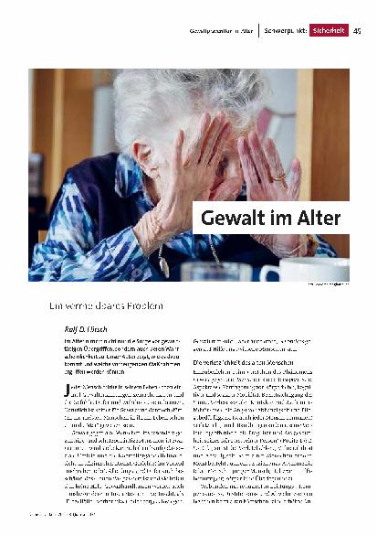 Gewalt im Alter. Ein vermeidbares Problem.