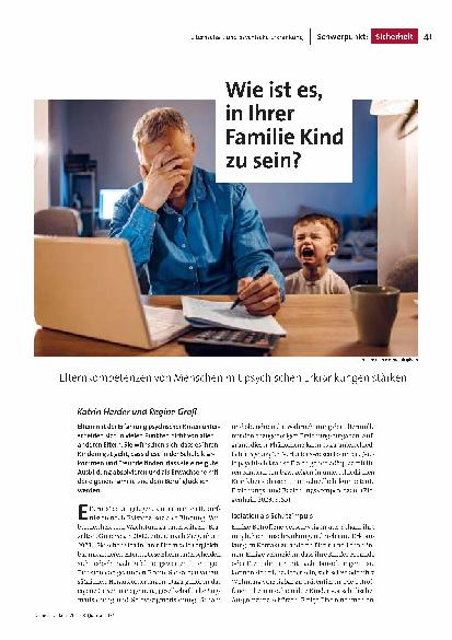 Wie ist es in Ihrer Familie, Kind zu sein? Elternkompetenzen von Menschen mit psychischen Erkrankungen stärken.