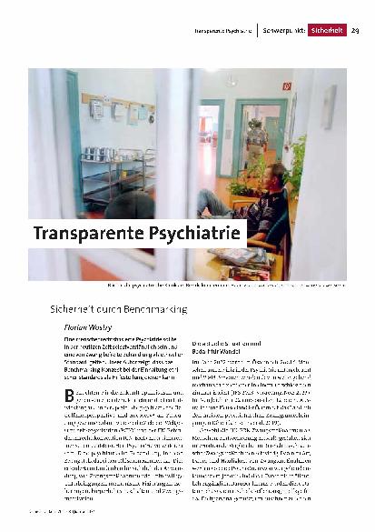 Transparente Psychiatrie: Sicherheit durch Benchmarking