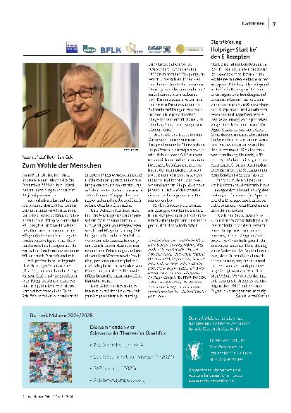 Nachruf auf Ruth Schröck. Zum Wohle der Menschen.