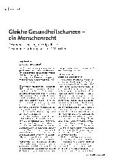Gleiche Gesundheitschancen - ein Menschenrecht Gesundheitliche Ungerechtigkeit und Gesundheitsförderung bei trans* Menschen