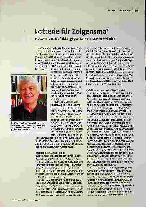 Lotterie für Zolgensma®: Novartis verlost Mittel gegen spinale Muskelatrophie