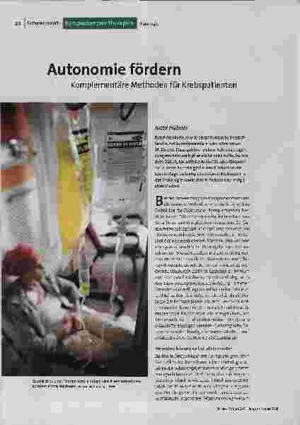 Autonomie fördern: Komplementäre Methoden für Krebspatienten