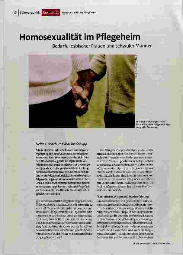 Homosexualität im Pflegeheim