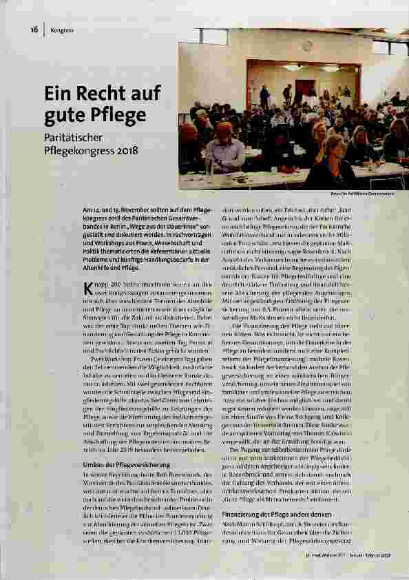 Ein Recht auf gute Pflege