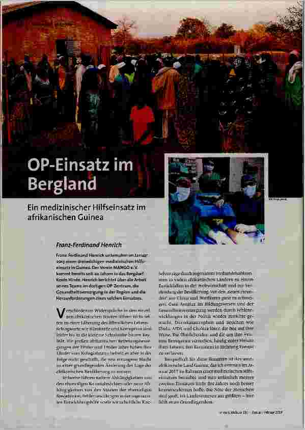 OP-Einsatz im Bergland