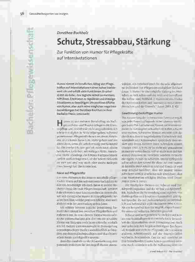 Schutz, Stressabbau, Stärkung