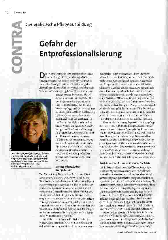 Gefahr der Entprofessionalisierung