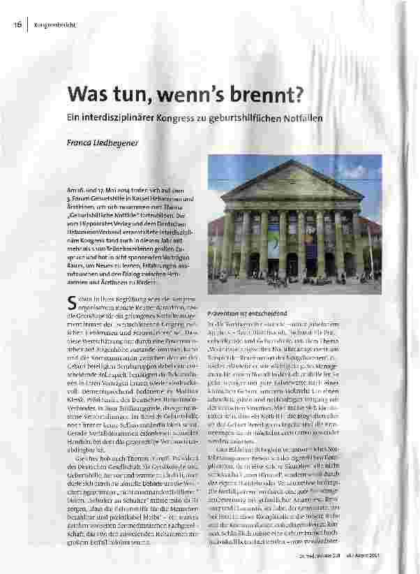 Was tun, wenn es brennt?