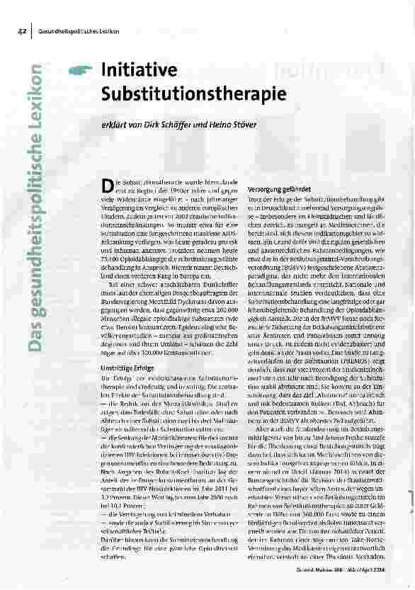 Initiative Substitutionstherapie
