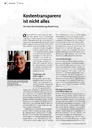 Kostentransparenz ist nicht alles