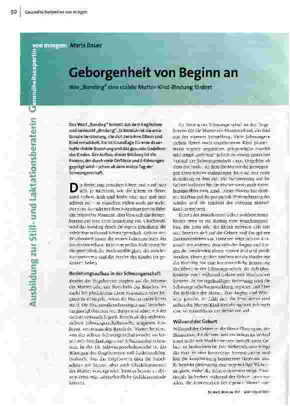 Geborgenheit von Beginn an