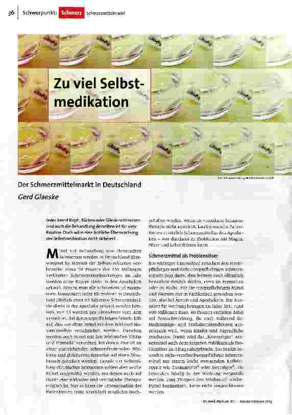 Zu viel Selbstmedikation