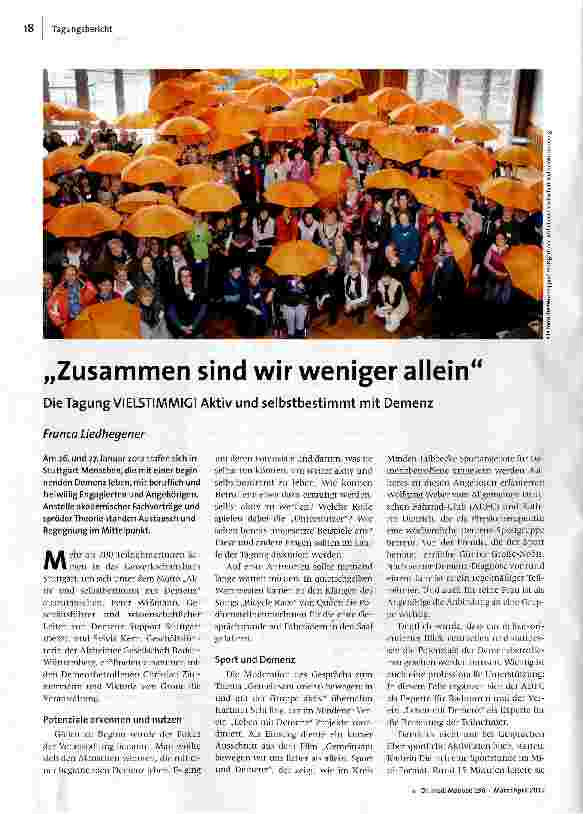 „Zusammen sind wir weniger allein