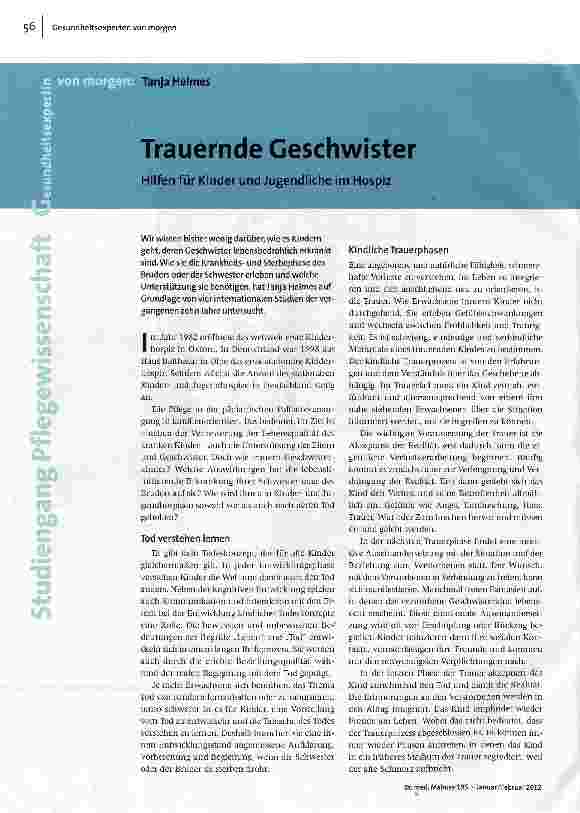 Trauernde Geschwister