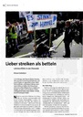 Lieber streiken als betteln