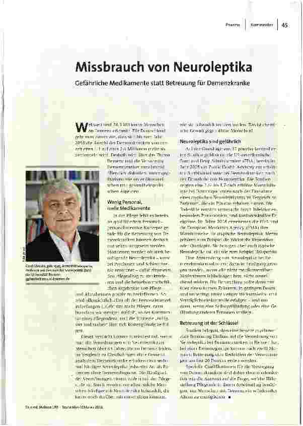 Missbrauch von Neuroleptika