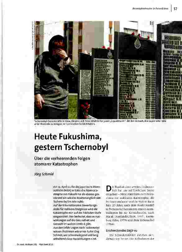 Heute Fukushima, gestern Tschernobyl