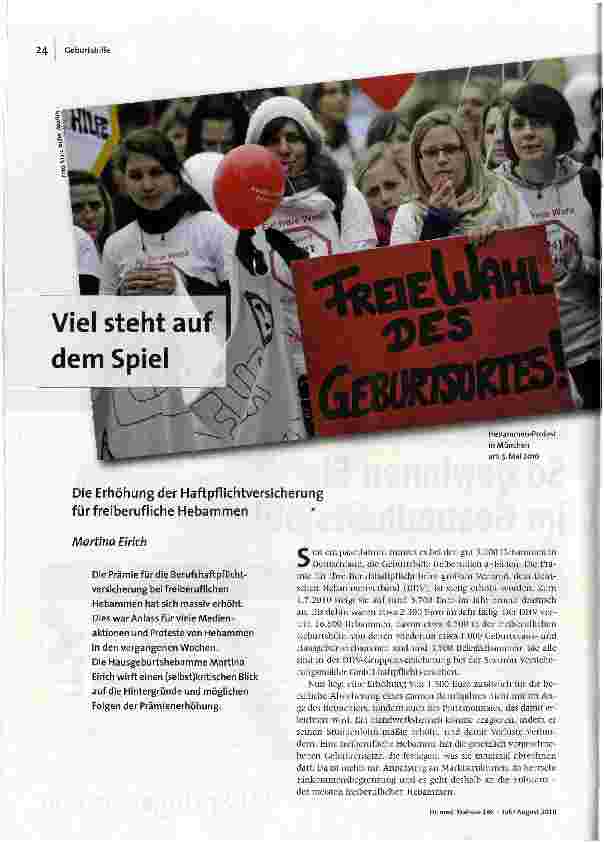 Viel steht auf dem Spiel Freie Wahl des Geburtsortes