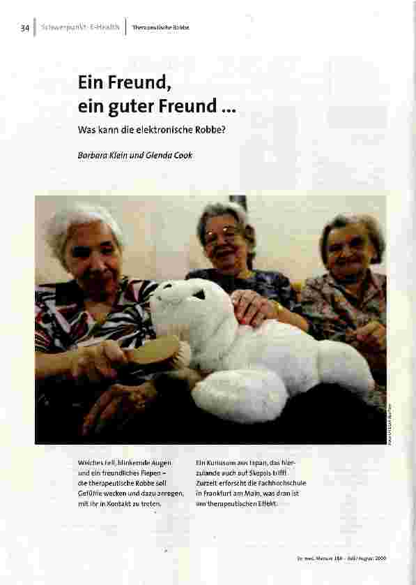 Ein Freund,ein guter Freund...Was kann die elektronische Robbe?