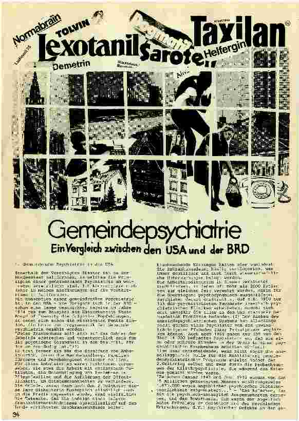 GemeindepsychiatrieEin Vergleich zwischen den USA und der BRD