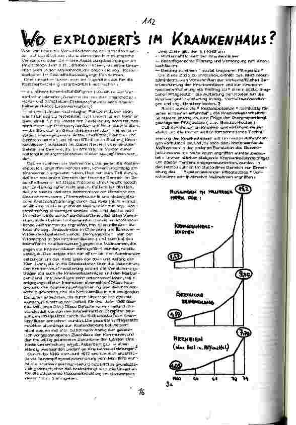 Wo explodierts im Krankenhaus?